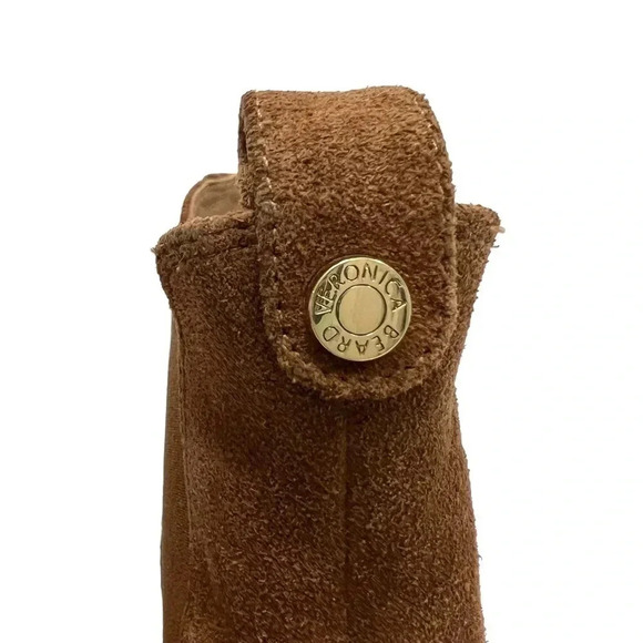 VERONICA BEARD AARI-2 Water-Repellent Wedge Chelsea Boots Suede hazelwood Size 9 - Picture 6 of 12